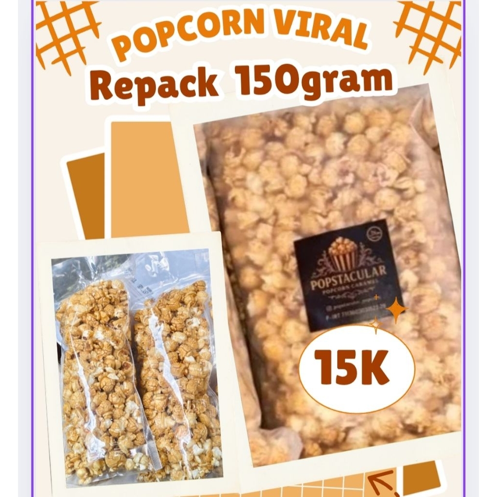 

TERMURAH!! POPCORN CARAMEL VIRAL 150GRAM