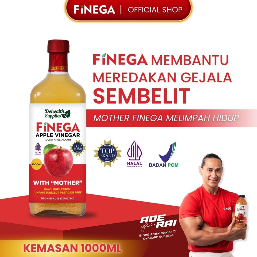 

Dehealth Supplies FINEGA CUKA APEL 1L Kemasan Kaca