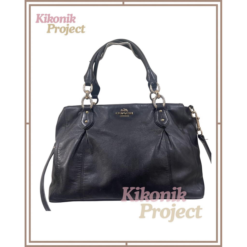 Tas Preloved Original C**ch Colette Leather Black Bag