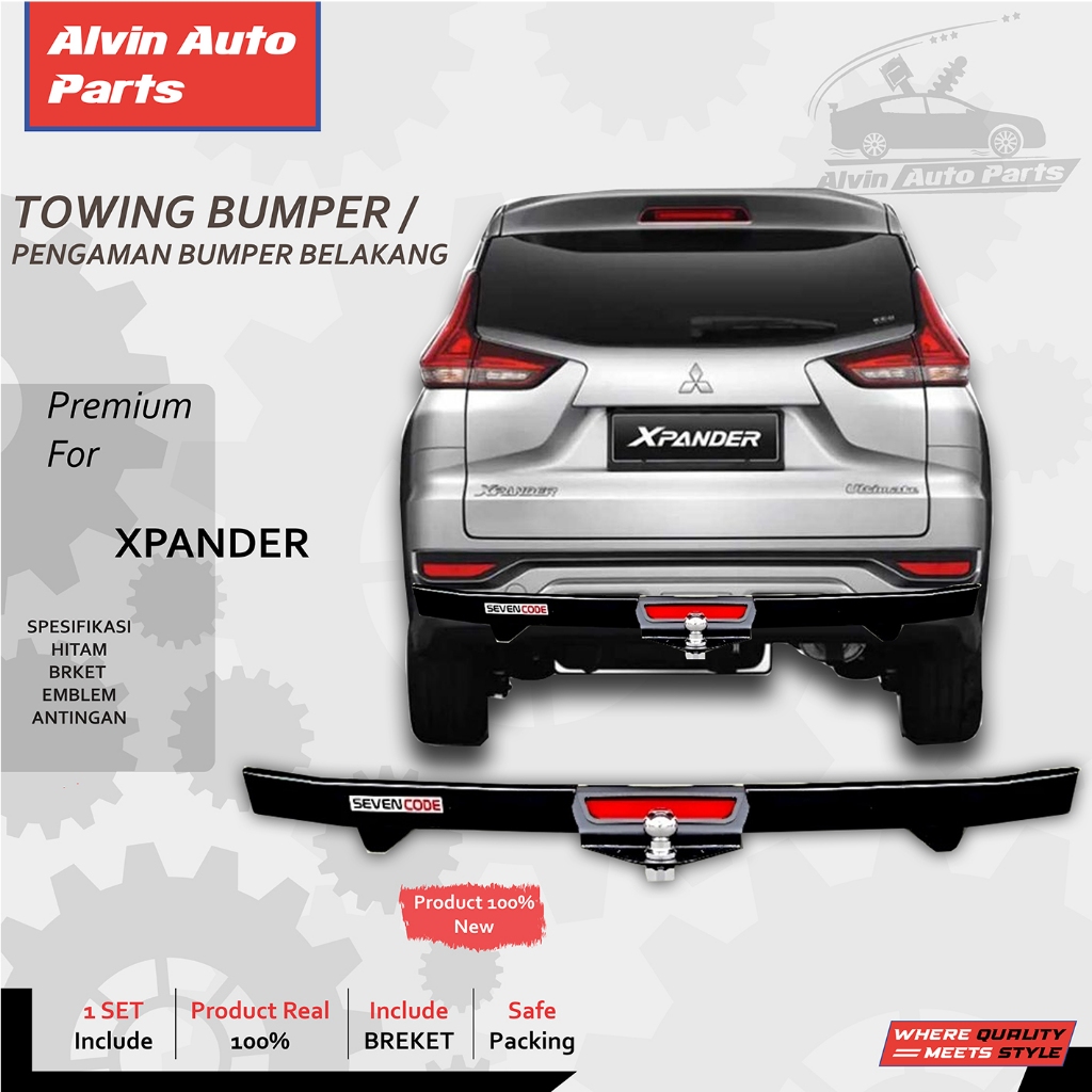 REAR BUMPER GUARD TOWING HOLO SEVENCODE XPANDER 2022 / PENGAMAN BUMPER BELAKANG XPANDER 2017 - 2025