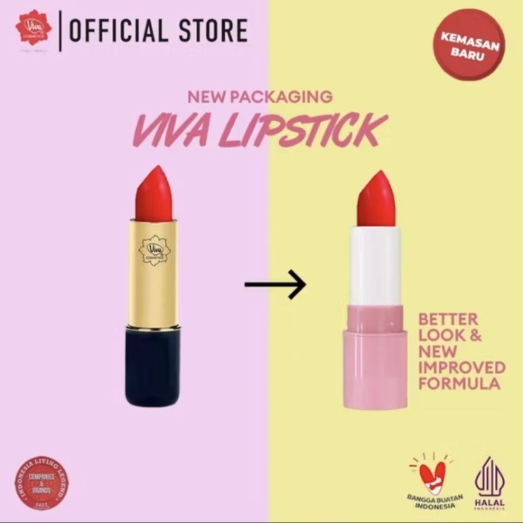 LIPSTIK VIVA ORIGINAL NEW PACKAGING
