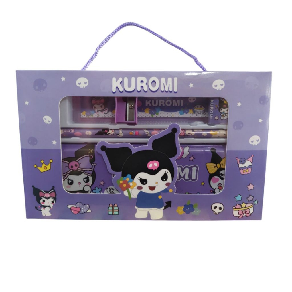 

(1 SET) Study Set Kuromi / Lilo & Stich / 1 Set Isi Tepak Dan Alat Tulis / 9009