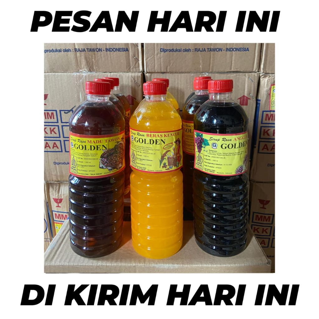 Sirup Rasa Anggur/Madu/Beras Kencur Merk GOLDEN CAMPURAN JAMU