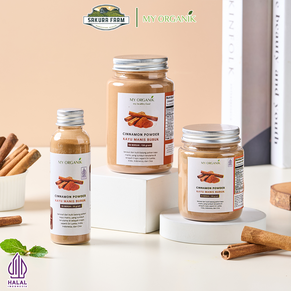 

My Organik Kayu Manis Bubuk Murni Cinnamon Cinamon Powder Serbuk Premium Quality Bumbu Dapur 50gr