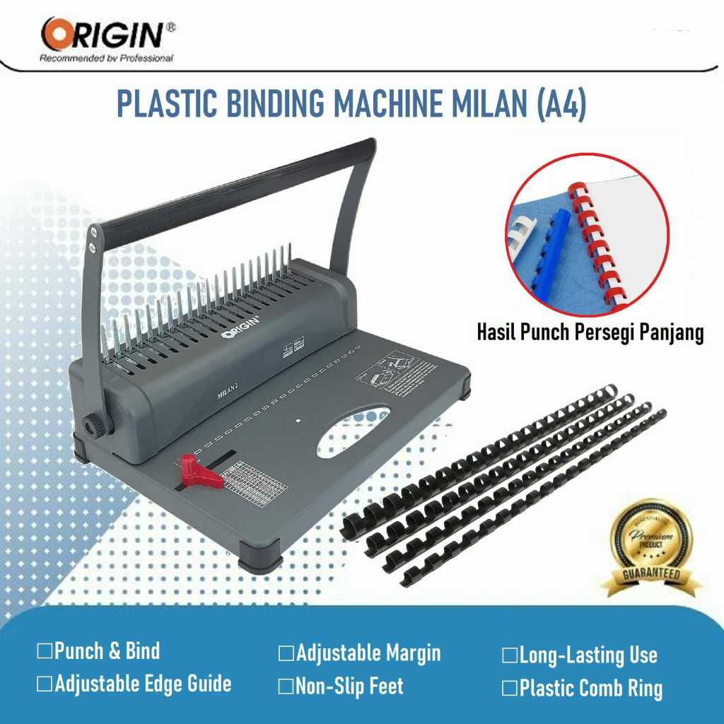 

Mesin Jilid Spiral Plastik A4 / Mesin Binding MILAN 3:1 Origin
