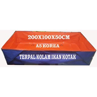 TERPAL KOLAM A5 2X1X0,50/ 2X1X50/ TERPAL IKAN LELE/ TERPAL KOLAM IKAN