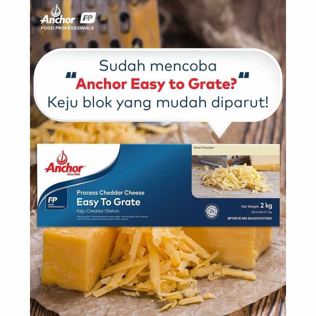 

Keju Anchor ETG Cheddar Cheese Anchor Easy To Grate - Anchor Cheese 2kg
