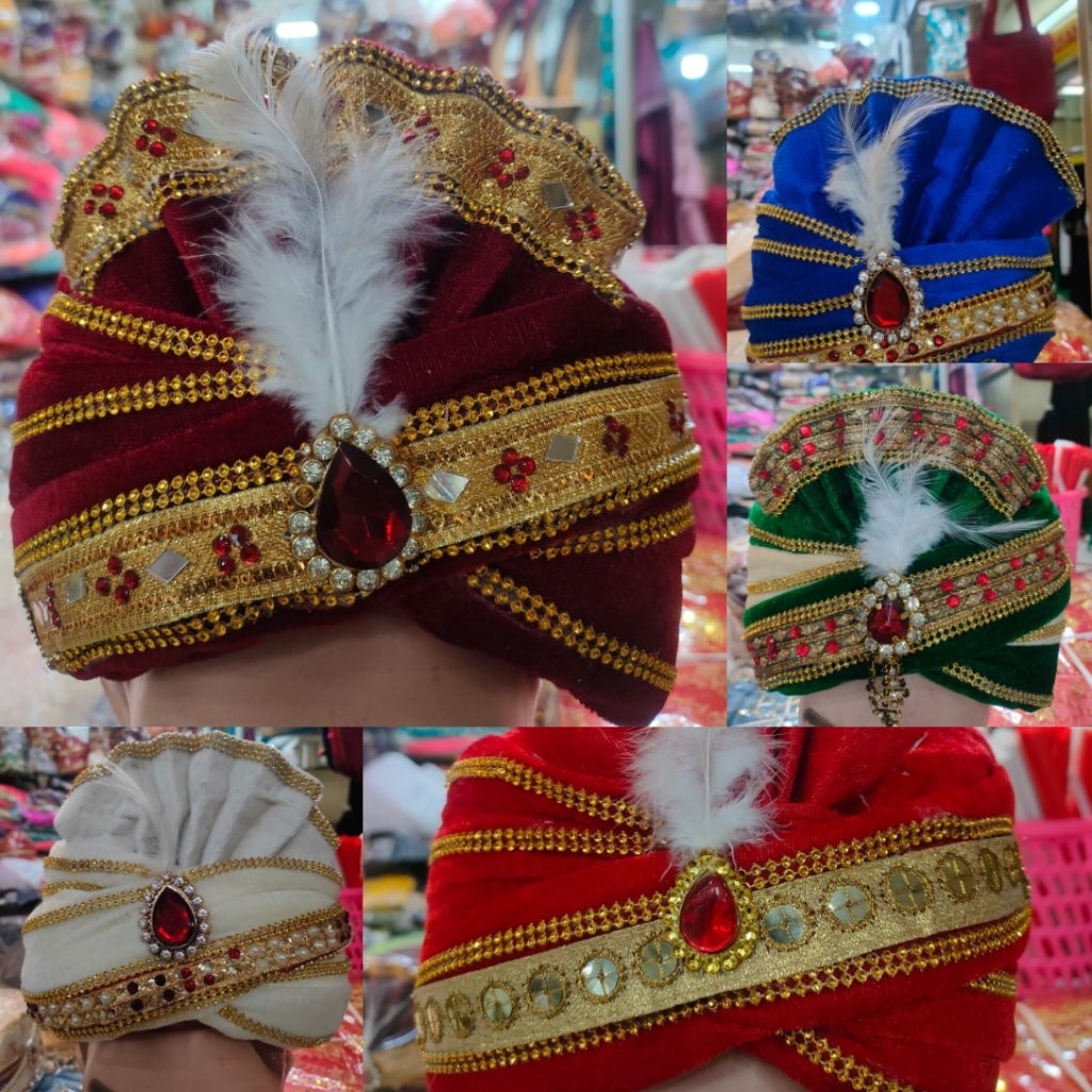 Topi india / Turban india / Turban topi india / topi india pria /Topi pengantin india jodha