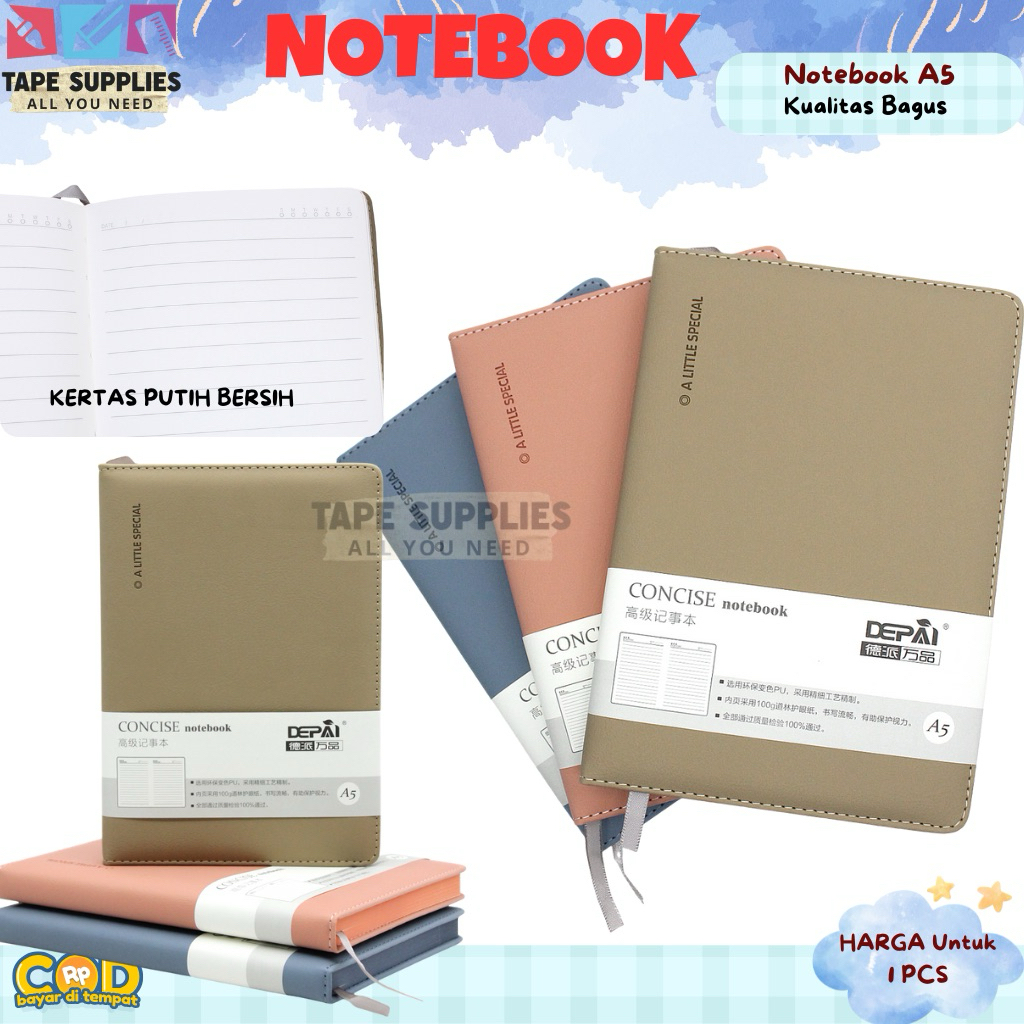 

(100 LEMBAR) NOTEBOOK Cover Tebal / Notebook DEPAI Untuk Menulis