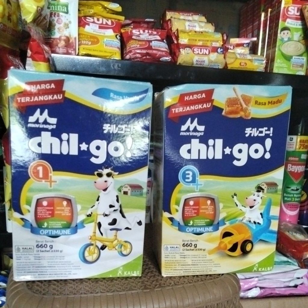 

Morinaga chil-go1+ chil-go3+ madu&vanila 660gram