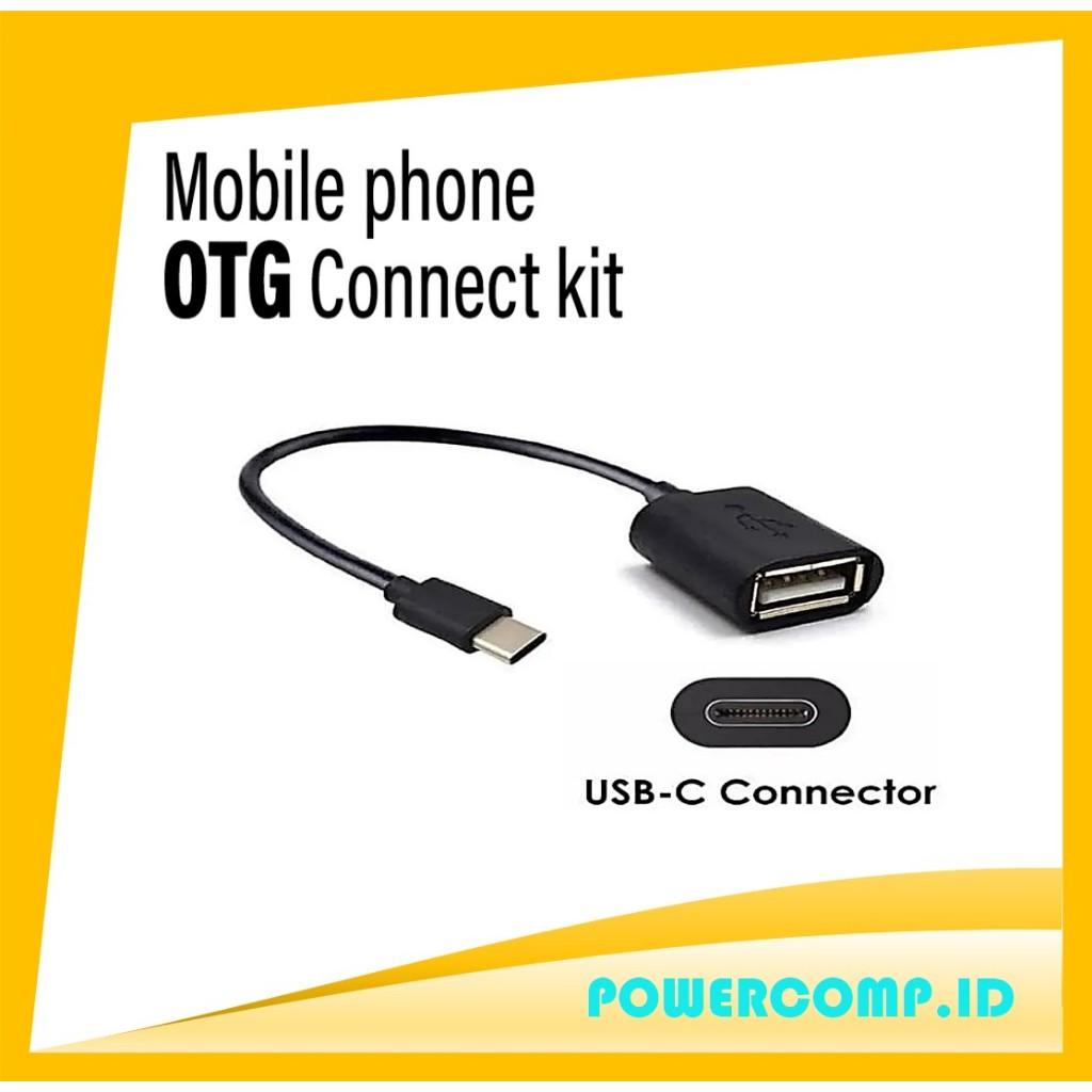 Kabel OTG Type C ke USB 2.0 - Cocok untuk HP Android & Tablet, Bisa Baca Flashdisk, Main Game, Ngeti