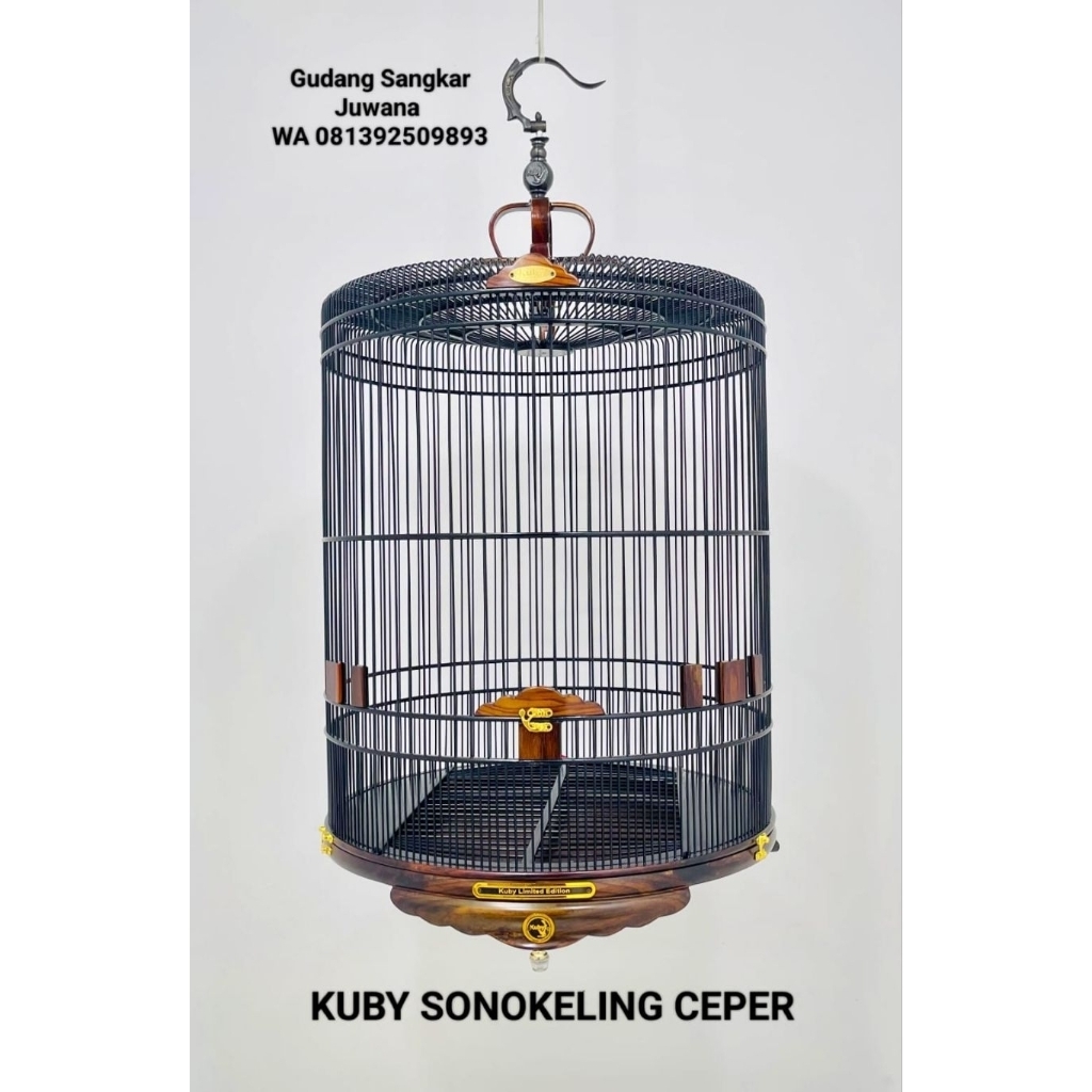 Sangkar Murai KUBY Sonokeling Ceper No.2 + Fullset Kerodong+ Free Pallet Kayu