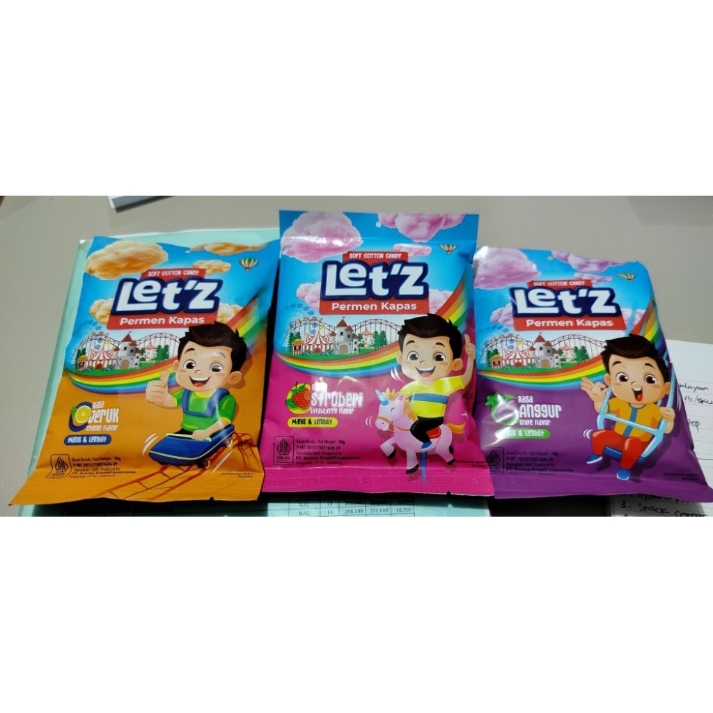 

Permen Letz 10gr Rasa Strawberry Jeruk Anggur