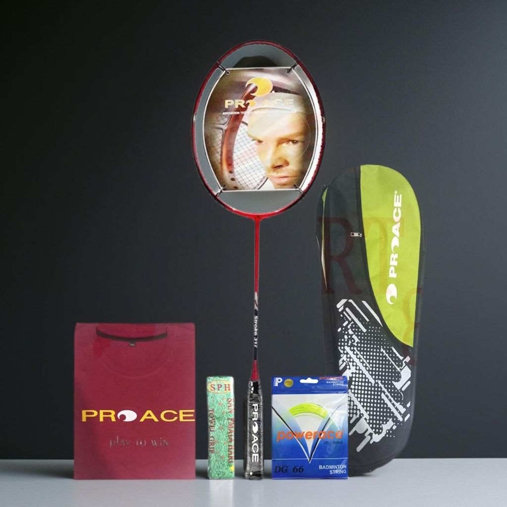 ProAce Stroke 317 Bonus Komplit Raket Badminton Pro Ace Stroke 317