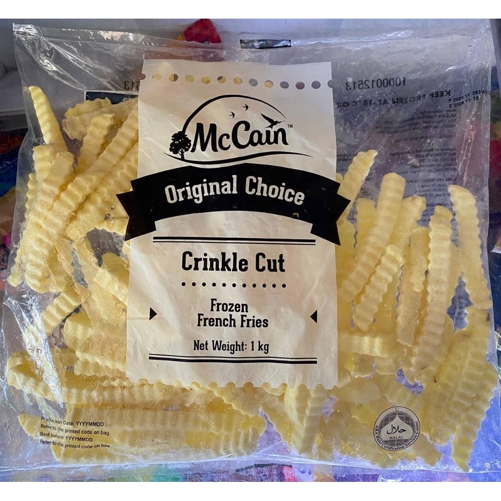 

MC CAIN FRENCH FRIES CRINKLE CUT 1 kg