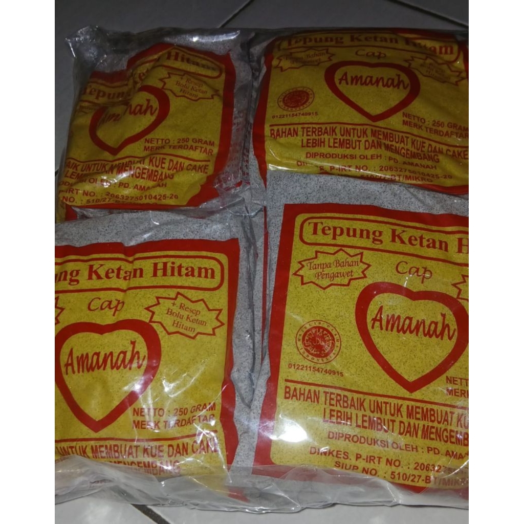 

Tepung Ketan Hitam AMANAH 1 Pak Isi 10 Pcs