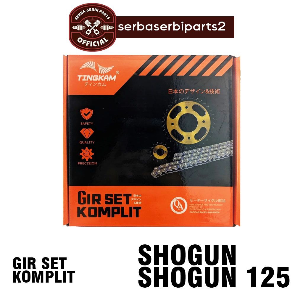 rantai girset gear set komplit SHOGUN / SHOGUN 125 motor