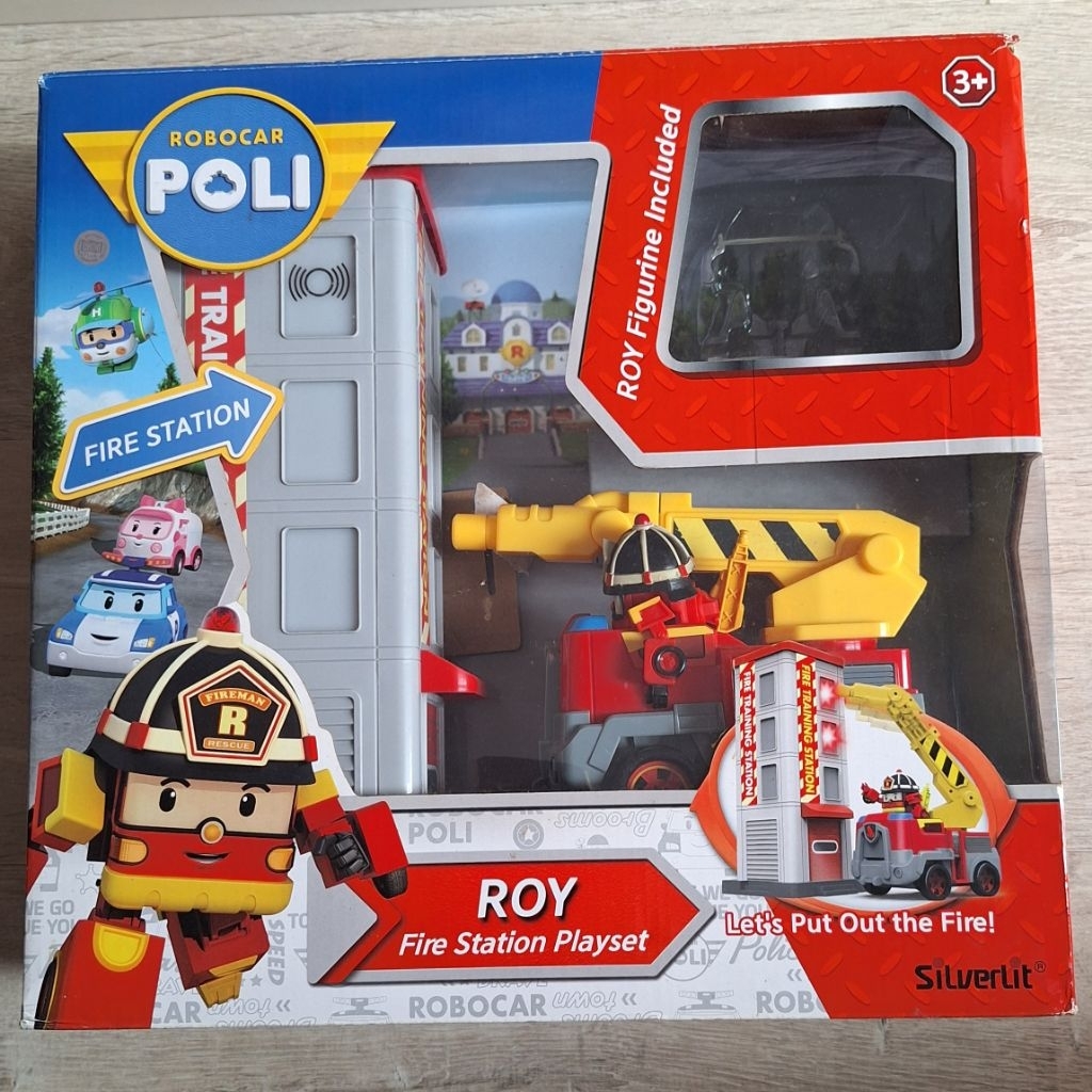 Silverlit Robocar Poli Roy Fire Station Playset 83409 Original