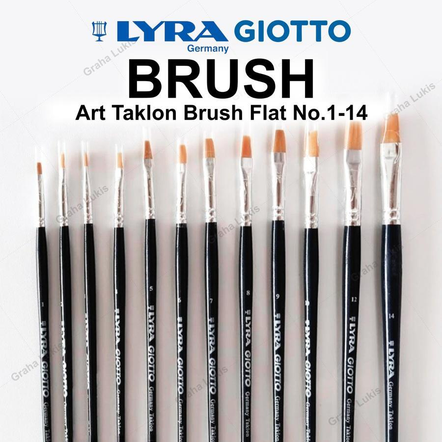 

Kuas Lukis LYRA Giotto Art Brush Flat Nylon Taklon No 1-16 – Kuas Cat Akrilik Air Minyak