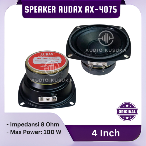 SPEAKER MIDRANGE AUDAX 4 INCH AX-4075 SQ8 / AX4075 SQ8 - MID RANGE