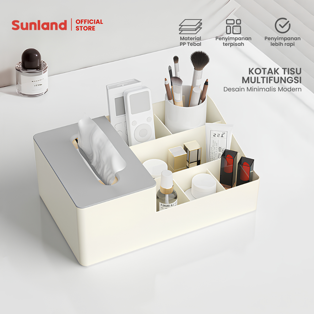 SUNLAND Laci Meja Penyimpanan Aksesoris Tempat Tissu / Alat Tulis Rak Laci Aesthetic Multifungsi