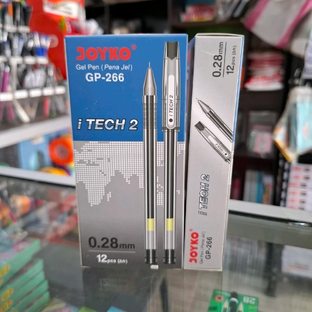 

1 Pack dan 3 pcs pulpen joyko i tech 2 Gp-266 gel pen 0.28mm
