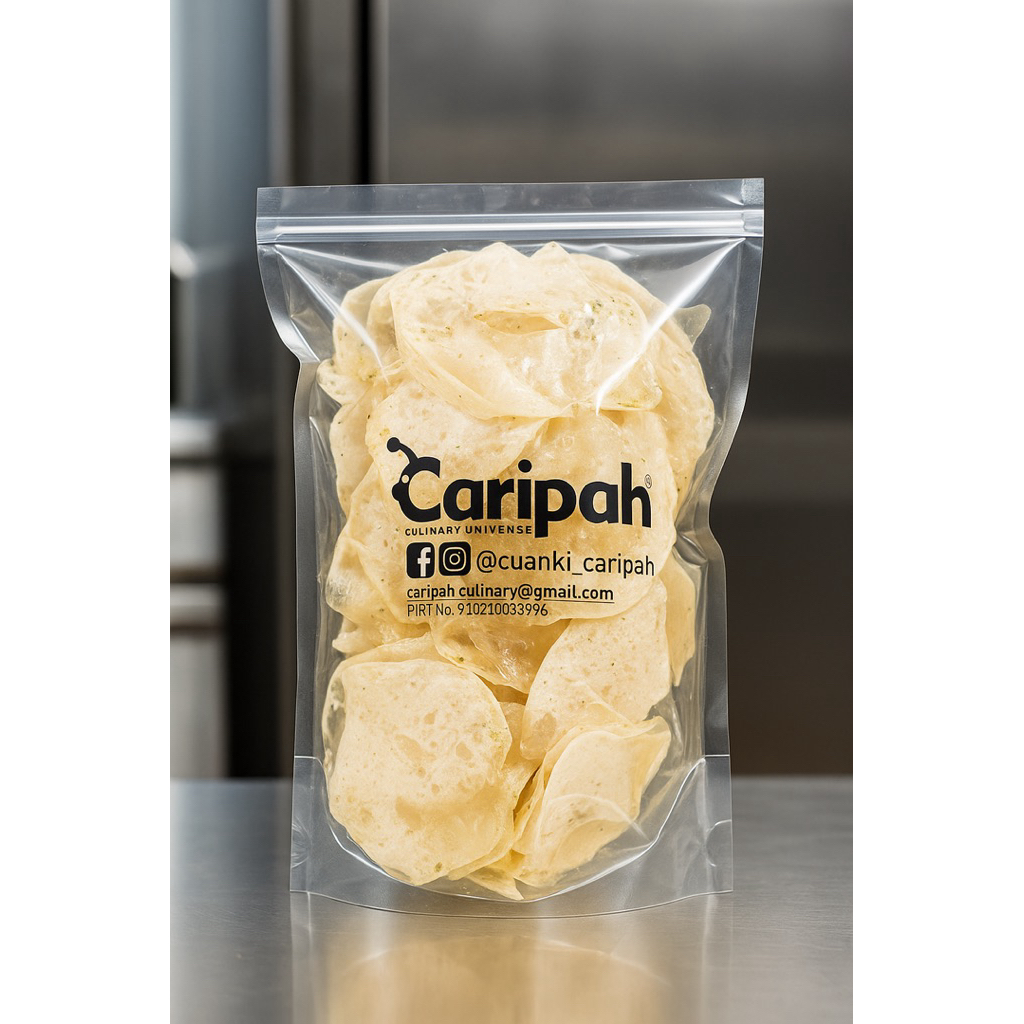 

Caripah Snack Keripik Kaca - Gurih Asin Pedas Renyah Kekinian