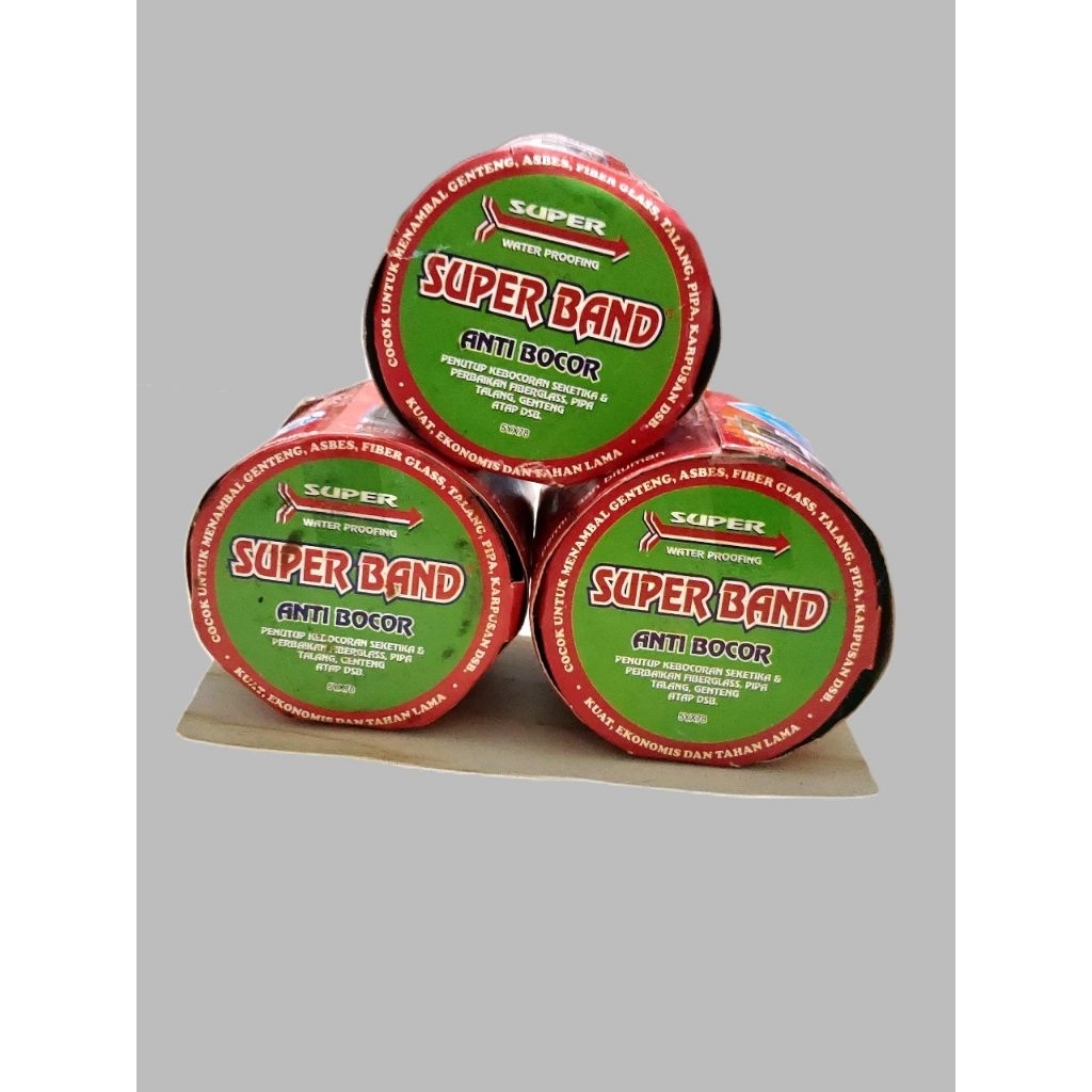 Isolasi Aspal Lakban Tambal Atap Talang Seng Asbes Super Band , Isolasi Aspal Anti Bocor Superband ,