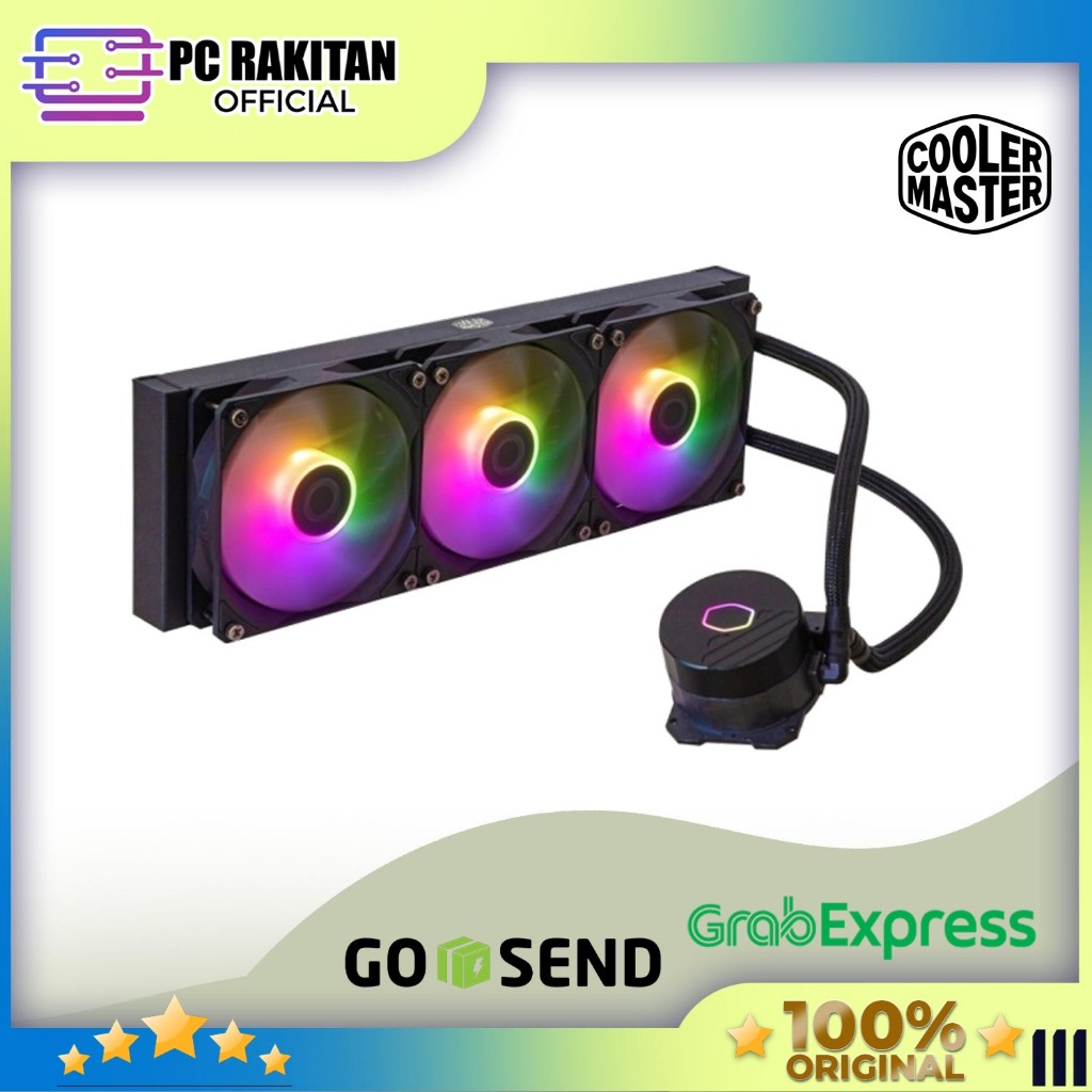 COOLER MASTER CPU AIO COOLER MASTERLIQUID ML360L CORE ARGB (360MM RADIATOR+3X 120MM ARGB FANS) BLACK