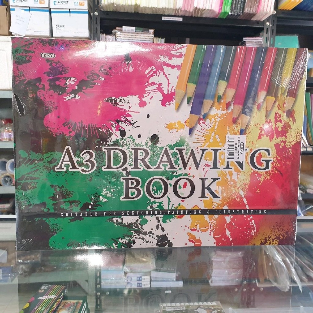 

1 PCS Buku Gambar Kiki A3 ukuran besar isi 10 lembar