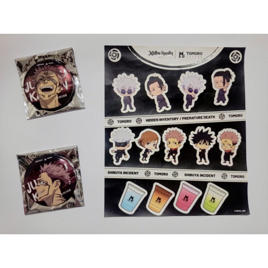 Jujutsu Kaisen x Tomoro Coffee Sukuna pin badge official merch
