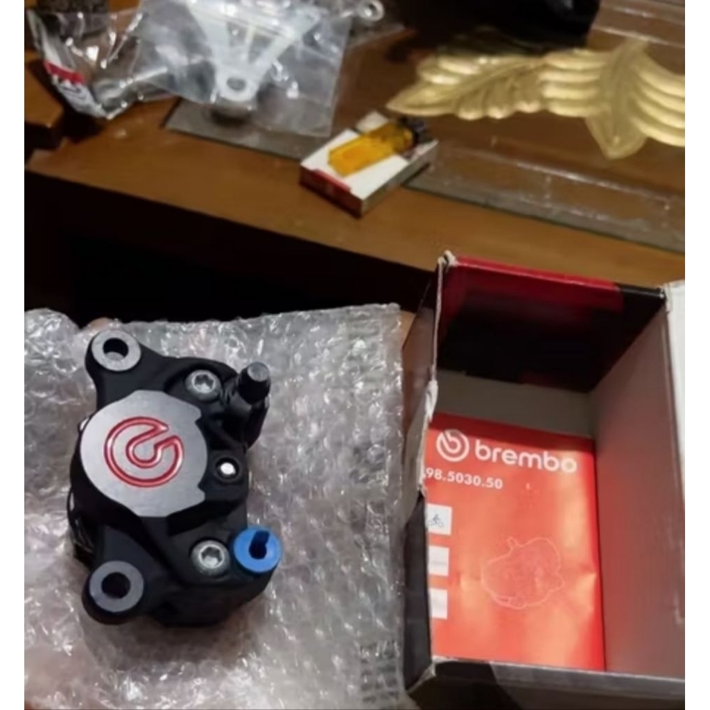 kaliper Brembo 2 piston black red logo