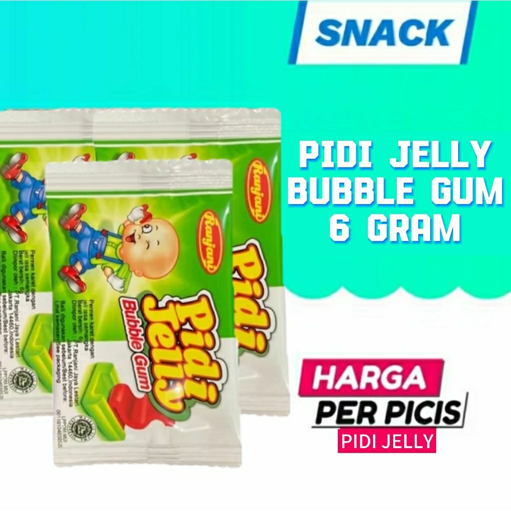 

pidi jelly buble gum 6 gram,minionsmart