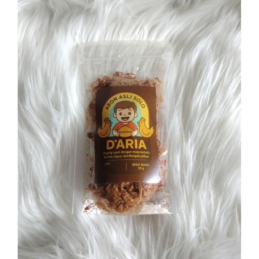 

D'ARIA ABON SOLO Abon Ayam asli solo netto 50gr
