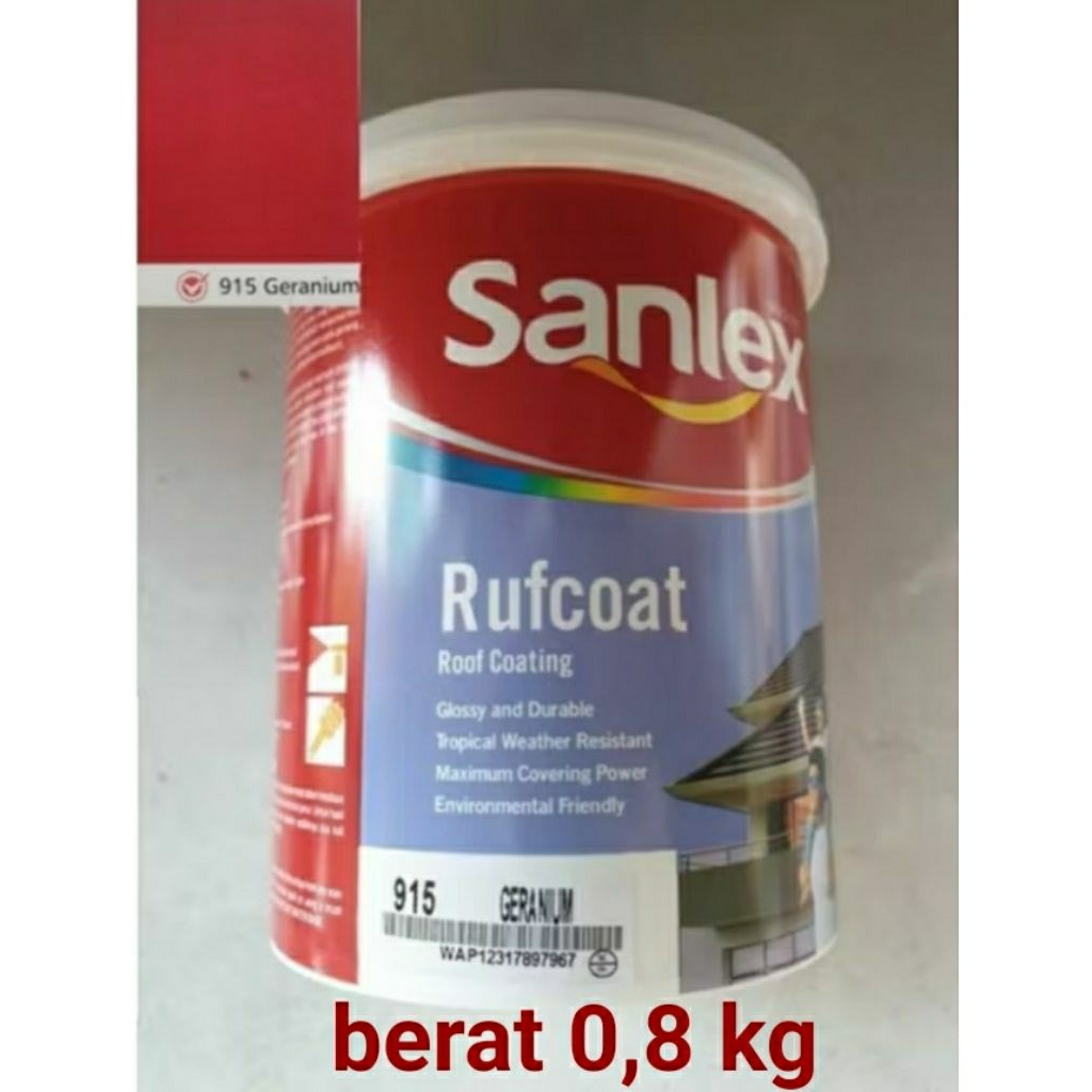 Cat genteng sanlex warna geranium 0,8 kg