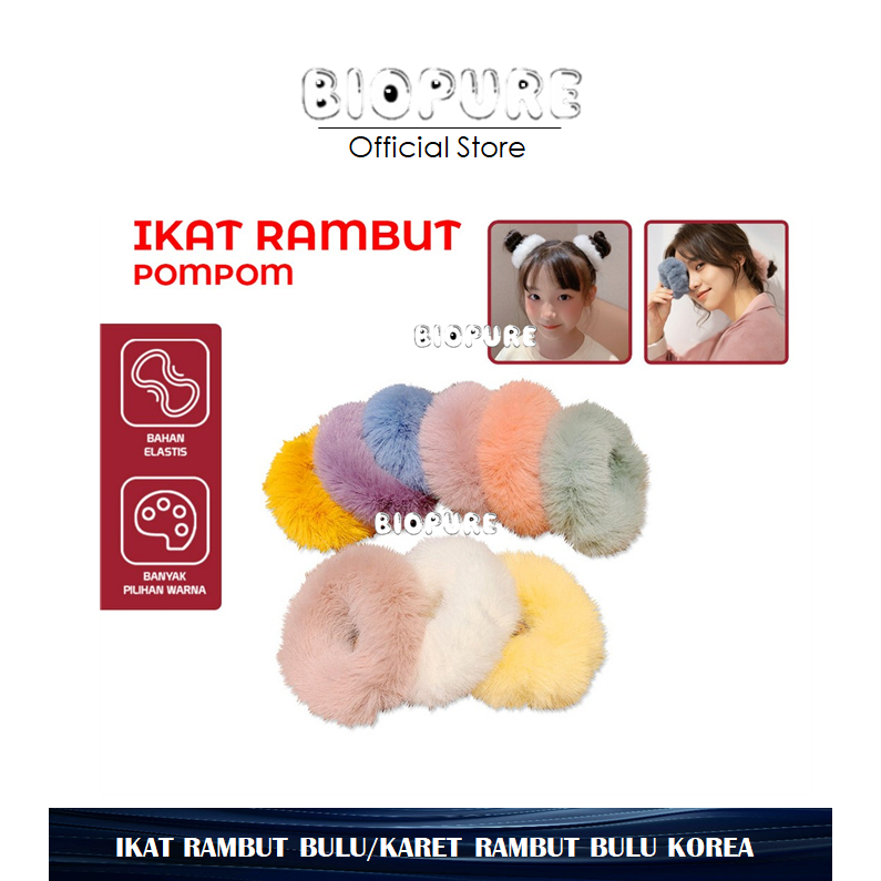 IKAT RAMBUT BULU/KARET RAMBUT BULU KOREA/IKAT RAMBUT WANITA - KARET BULU