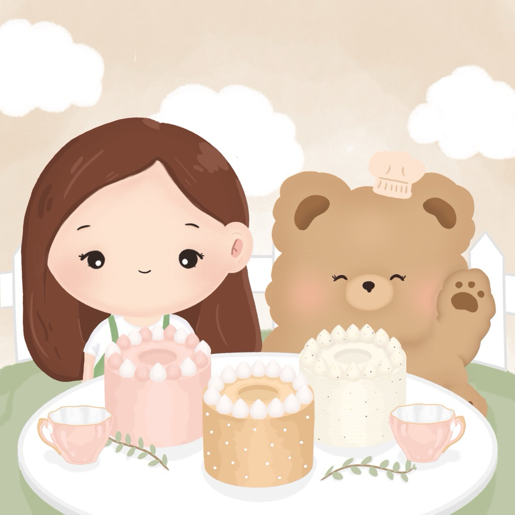 

mini chiffon box of four mini cakes