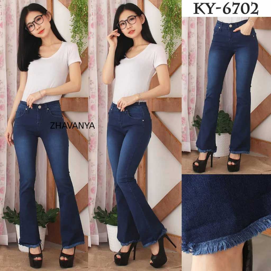 Celana Jeans Cutbray Rawis Basic Wanita-Celana Jeans Cutbray Wanita Terbaru-Celana Jeans Wanita Cutb