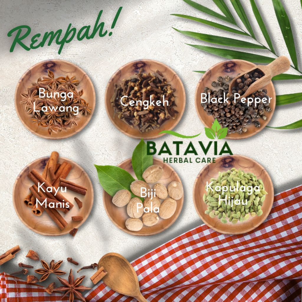 

Rempah Kayu Manis Cengkeh Kapulaga Hijau Bunga Lawang Biji Pala Lada
