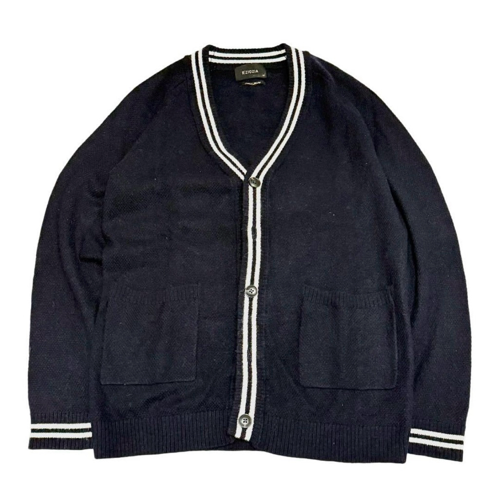 R’Ziozia - Striped Simple Cardigan