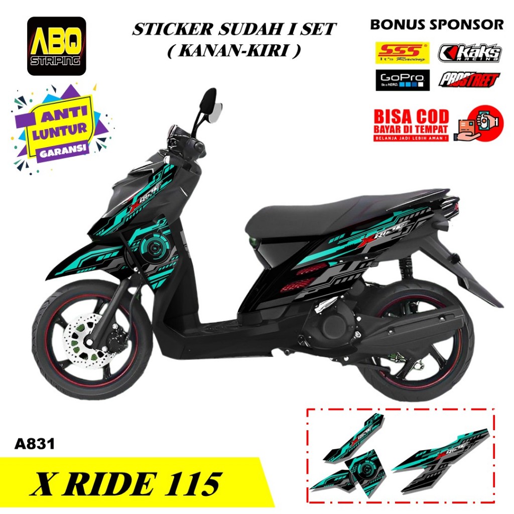 Sticker Striping Lis Motor Yamaha X RIDE 115 Tahun 2013 2014 2015 2016 2017 M834 / Striping Xride 20