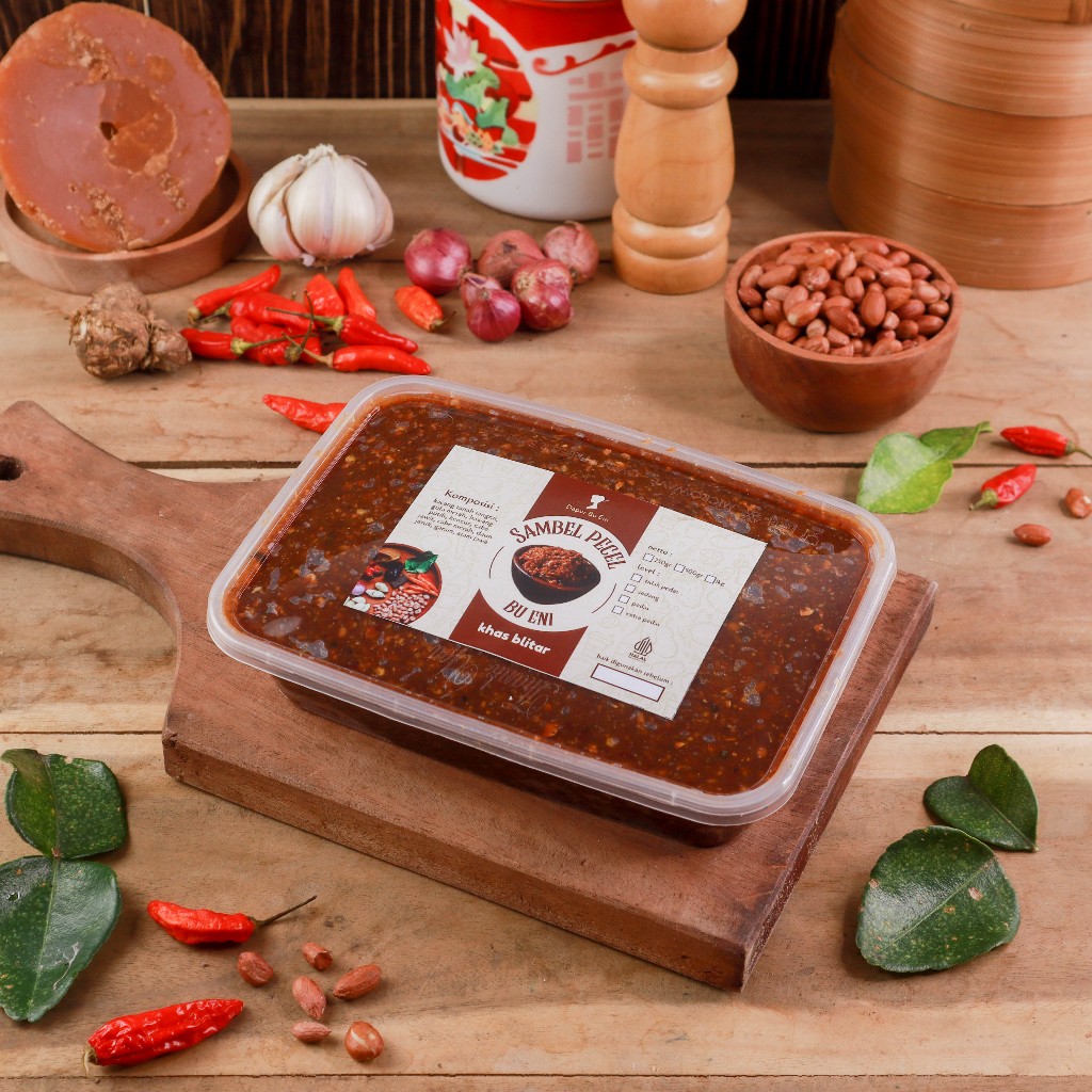 

TERLARIS Sambel Pecel Bu Eni Khas Blitar - 500gram Sambel Kacang Sangrai / Kencur Daun Jeruk / Asli Tanpa Bahan Pengawet / Enak Murah / Praktis / Halal / Tanpa MSG / Lezat Gurih