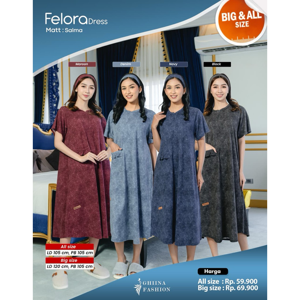 Ghiina Fashion - Dress / Daster / Felora Dress Ghiina Fashion