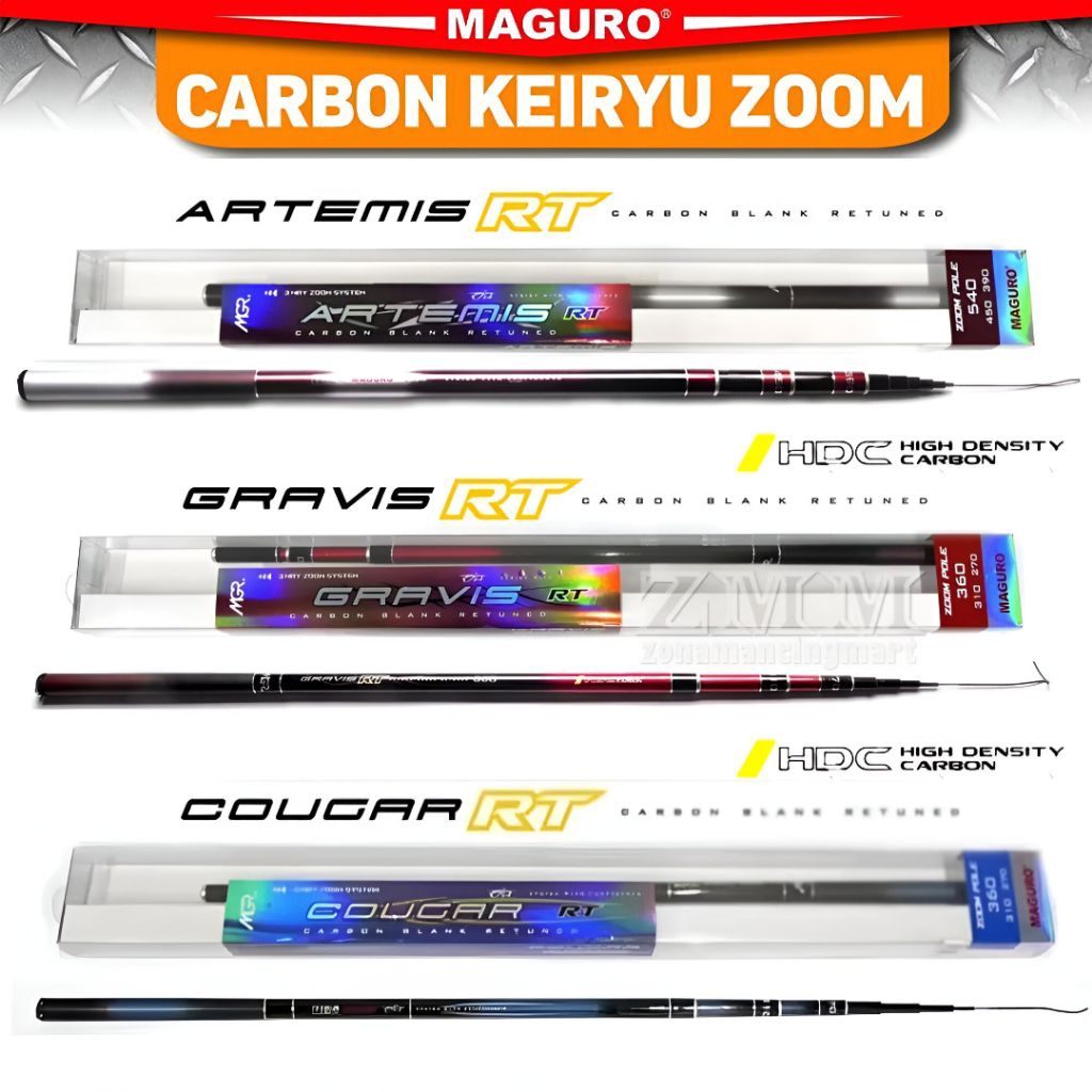 Joran TEGEK MAGURO ARTEMIS RT | GRAVIS RT | COUGAR RT | 360 - 450 - 540 - 630 | Carbon Keiryu | Tege