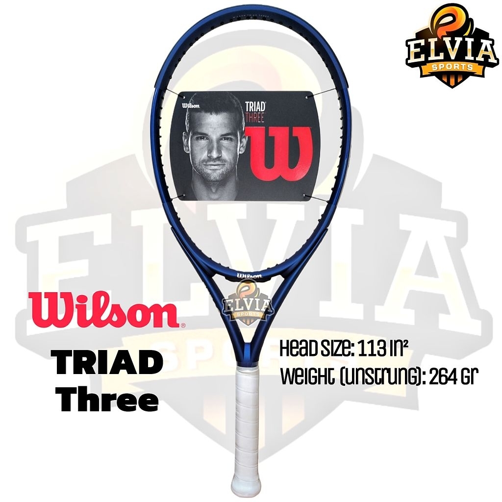 Raket Tenis Wilson Triad Three | Comfort Power Racket | Original 264gr