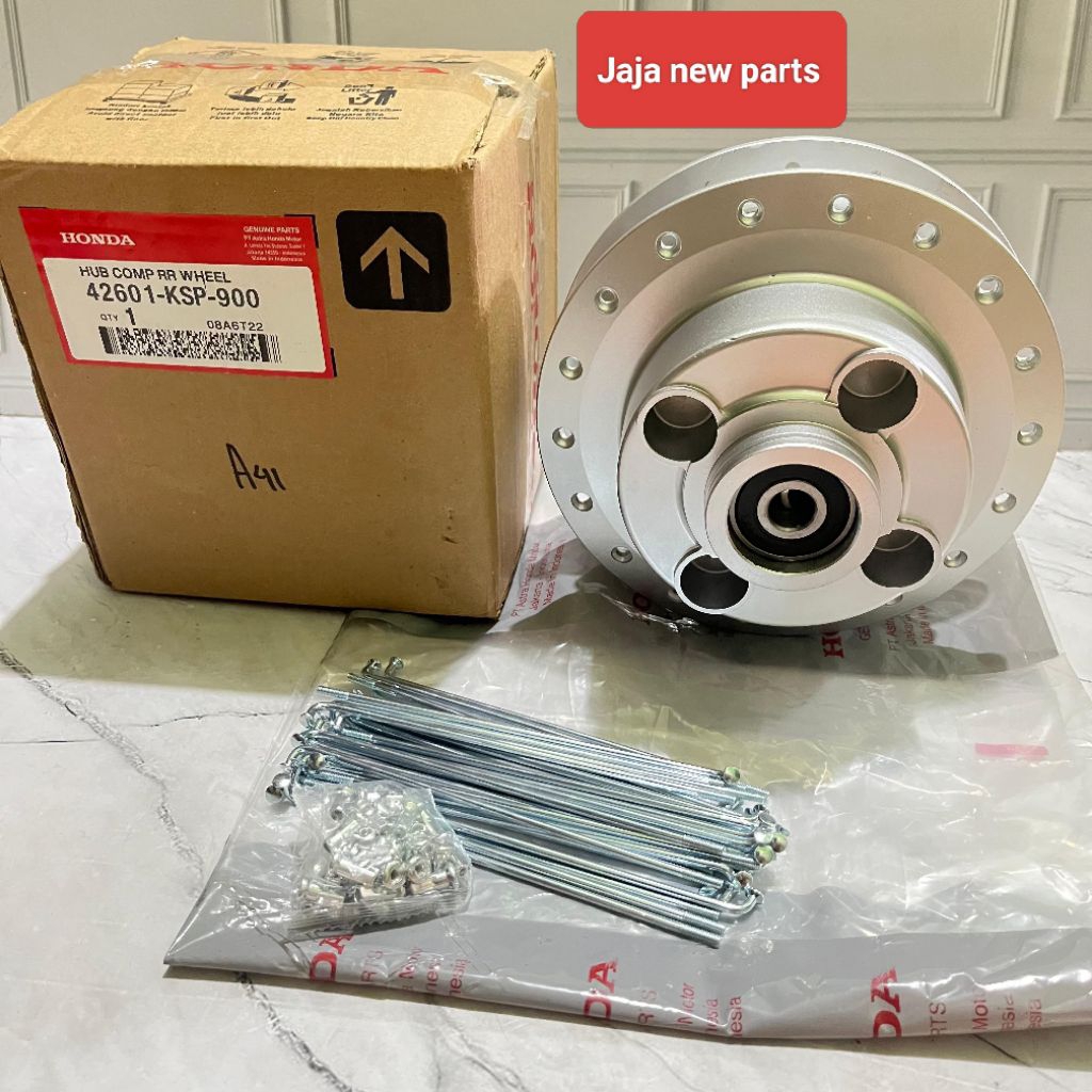 Tromol Belakang set Bearing Plus jari jari Honda Megapro New Megapro Mono Verza 150 KSP