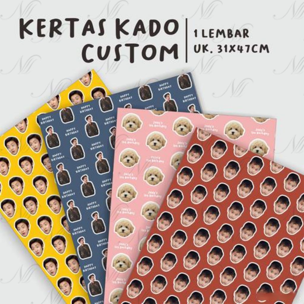 

Kertas kado CUSTOM FOTO