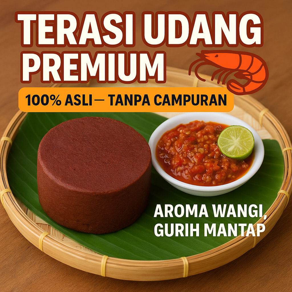 

Terasi Udang Premium Asli Bulat 250gr – Wangi Kuat, Gurih Mantap, Tanpa Campuran