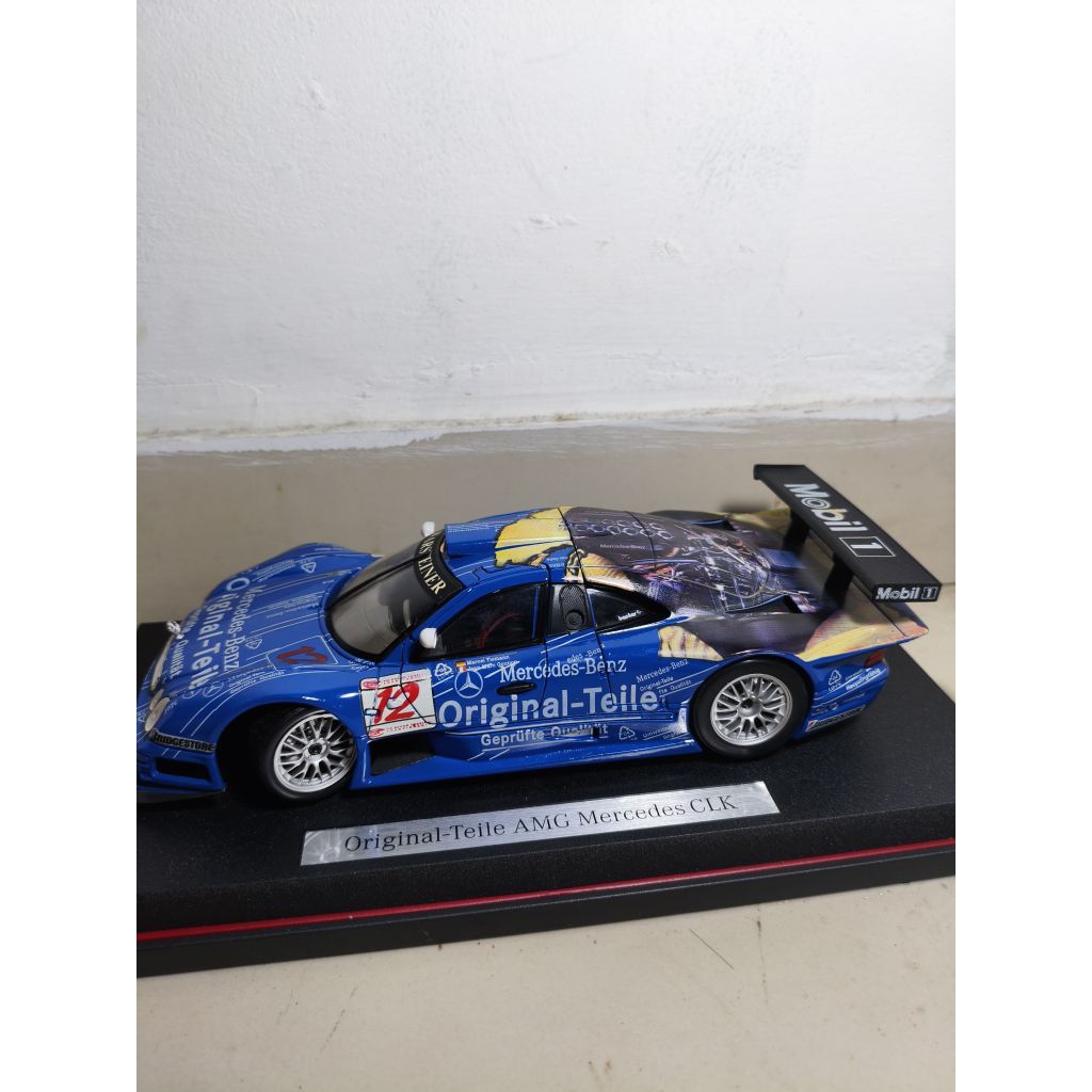 Mercedes CLK GTR 1/18 Blue Number 22 Official Mercedes Collectibles By Maisto No hotwheels