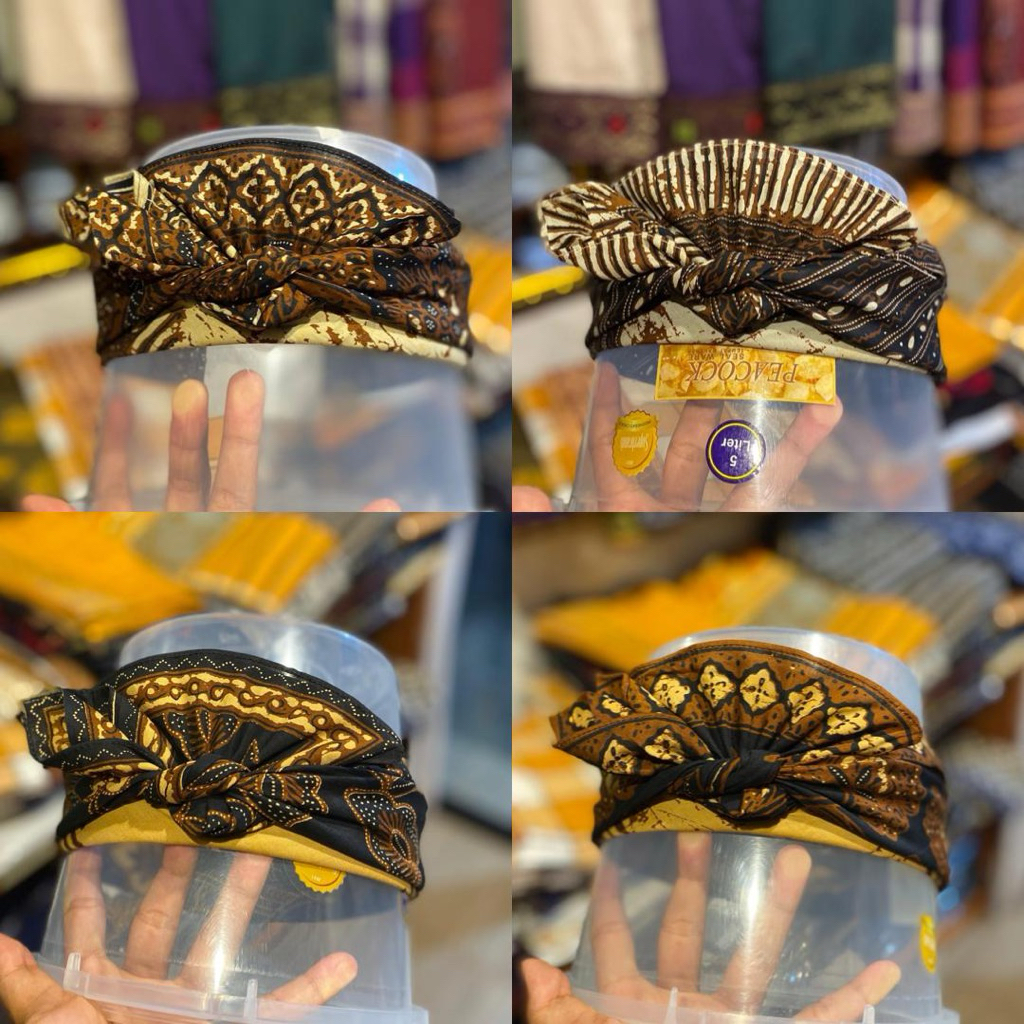 udeng batik semi tulis/udeng jadi/setengah jadi/lembaran/jangar rimpit/kepet/murah/pangus